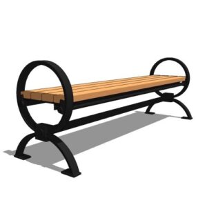 6′ Park Avenue Recycled Plastic Backless Bench