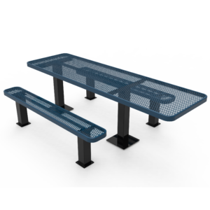 Rectangular Independent Pedestal Table